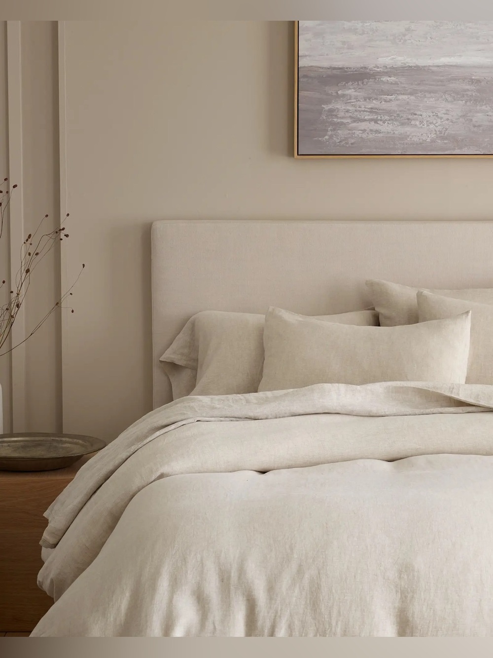 New Quince European Linen Duvet Cover Set King/CalKing - Natural Chambray $214 - Picture 3 of 10
